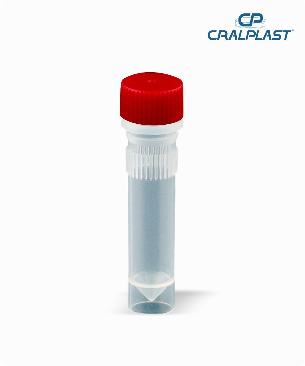 Tubo para congelamento 12mm x 48mm não graduado 2mL